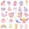 Hohamn Glitter Tattoos for Girls Kids, 12 Sheets Glitter Butterfly Unicorn Mermaid Ice Cream Temporary Tattoos for Girls Birthday Party Supplies Gifts Decoration
