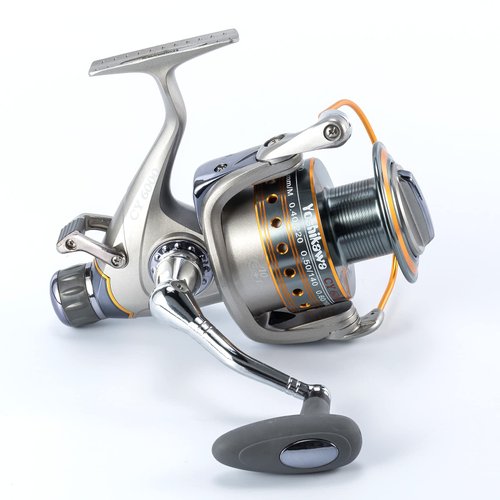 Yoshikawa Fishing Baitfeeder Spinning Reel 5000 5.5:1 11 High Power Ball Bearings 28Lb Drags Left Right Handle Stainless Steel Shaft Surf Fishing Catfish Carp Reel Saltwater Freshwater