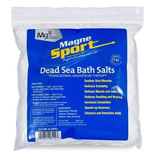 MagneSport Dead Sea Bath Salts Mg12 2.2 lb Powder