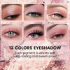 12Colors Nude Pink Eye Shadow Palette Makeup,Highly Pigmented Matte Shimmer Eyeshadow Palette Nude Pink Eye Shadows Long Lasting Waterproof Blendable Naturing-Looking,Great for Travel Gift Kit