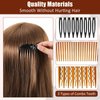 24 Pieces French Hair Side Combs Set Plastic Twist Comb Hair Clip Combs Accessories for Girls Women (9/11/15/16/17/23 Teeth Side)