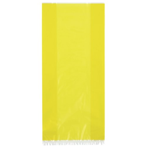 Yellow Cellophane Bags - (30 Ct) - Vibrant Sunshine Gift Bags for Parties, Events & Special Occasions