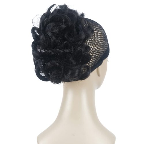 Aimole 6&quot; Short Curly Synthetic Ponytail Clip in Claw Extensions 80g with a jaw/claw clip (2 Natu...