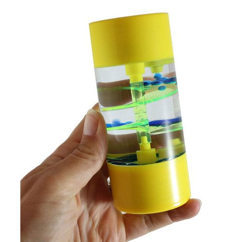 1 Bubble Spiral Liquid Dripping Timer - Calm Down Jar - Soothing and Calming Motion - Liquid Timer Sensory Office Desk Toy - Visual Stimulation (Random Color)