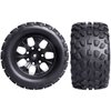 CrazyHobby Pre-Glued 2.8 RC Monster Truck Tires and Wheels 12mm Hex Hubs for 1/10 Arrma Granite Voltage MEGA 2WD 1/10 Granite 4X4 V3 3S BLX Mounted, Set of 4