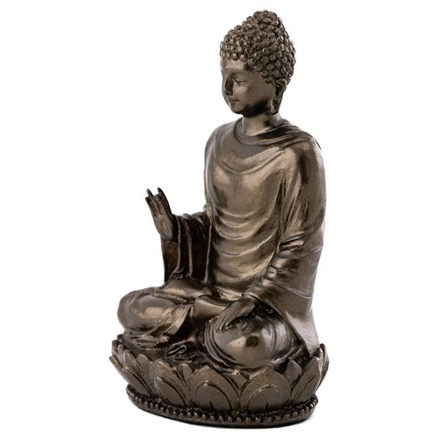 Top Collection Mini Shakyamuni Buddha Decorative Statue - Hand Painted Enlightened One Sculpture with Bronze Finish Look- 3-Inch Supreme Buddha Collectible Figurine