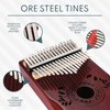 UNOKKI Kalimba 17 Key Thumb Piano | Premium, Lightweight & Durable Mahogany Mbira - Cherry Finish | Reduce Stress & Promote Well-Being | Tuning Hammer, Velvet Bag & More | Great Gift for Kids & Adults