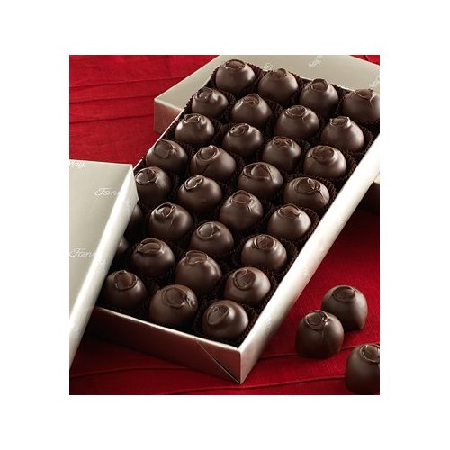 Dark Chocolate Covered Cherries, 1Lb. in platinum wrap