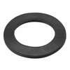 uxcell Dumbbell Washer, 5Pcs 25mm x 35mm x 3mm Flat Rubber Washers for Barbell Dumbbell Black