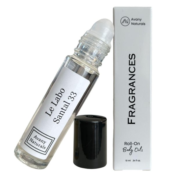 Avany Naturals Women Fragrance Oil for Skin - Travel Size Toiletries, Pheromone Enhanced Scents, Replicant Perfume, Scented Body Oil for Woman, Perfum Pen 1/3 oz (Santal33 Inspired)