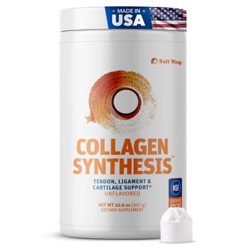 SaltWrap Collagen Synthesis - Collagen Peptides for Joints with Fortigel, Tendoforte, Best Collagen Powder for Tendons, Ligaments, and Cartilage Recovery and Repair, NSF Certified for Sport