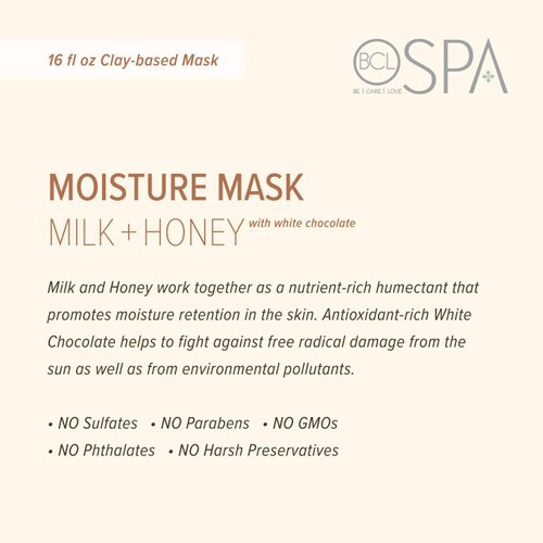 BCL SPA Moisture Mask Milk + Honey with White Chocolate, 16 oz
