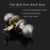 Probrico Hall and Closet Door Handle Brushed Nickel Passage Door Knob