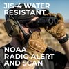 Midland GXT1000AZ GMRS Two-Way Radio (50-Channel, Long Range, 142 Privacy Codes, SOS, NOAA, Rechargeable Nickle Battery, Black/Silver, Single Pack)