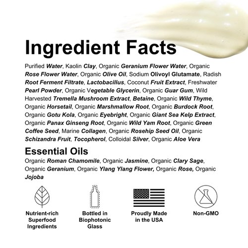 Alitura Organic Anti-Aging Pearl Facial Cleanser For Men and Women with Marine Collagen - Finally Have Clear Acne-Free Skin With The Best All Natural Face Wash - 3.4 oz (100 ml)