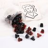 DIYOVNAK Mini hair claws small claw clamp 0.59inch hair claw clips for women 48pcs-pack (BLACK&BROWN-48PCS)