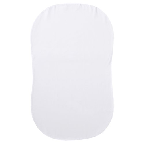 Halo Bassinest Fitted Sheet, 100% Cotton, Super Soft Bassinet Sheet for Baby Boys, Girls and Unisex, Breathable and Lightweight Mattress Pad Cover, White