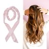 Eco-Fused Hair Curler Headband Set - Long Velour Hair Wrap Curling Ribbon You Can Sleep In - Soft Heatless Styling Tool Kit - Comes With Hair Clip and Scrunchies - For Women Girls