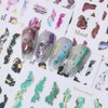 3D Marble Nail Stickers for Women 6 Colors Marble Nail Decals Blooming Nail Art Stickers Bronzing Nail Sticker Watercolor Smudge Self Adhesive Stickers for Nails Gold Foil Nail Designs Nail Supplies