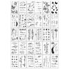 Generic 30 Sheets Temporary Tattoo Stickers, Multicolor Waterproof Pattern Tattoos Mystery Flower Butterfly Body Art Sticker for Women Girls DIY Body Face Arms Legs (DK-30P-2), Black