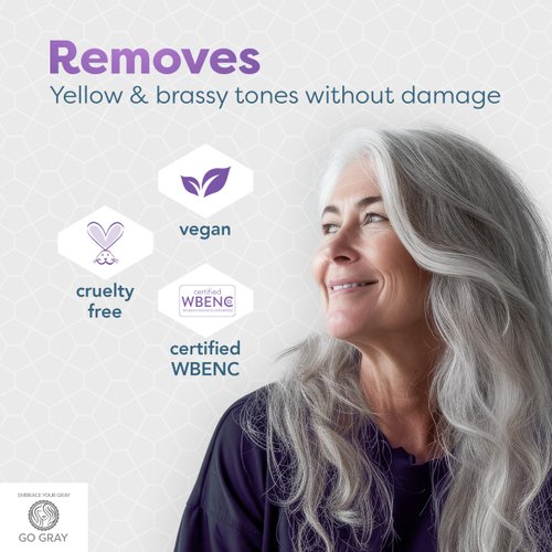 Go Gray Treatment System (Maintain), Purple Toning Duo Shampoo & Conditioner Helps Maintain Silver and Gray Hair and Remove Yellow and Brassy Tones