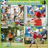 Soccer Game T-Ball Set for Kids, Indoor Outdoor Backyard Toss Soccer Goal Stuff with Velcro Balls & Fun Toddler Tee Ball Set, Improves Batting Skills for Boys & Girls, Gift Sets for Children Aged 3-12