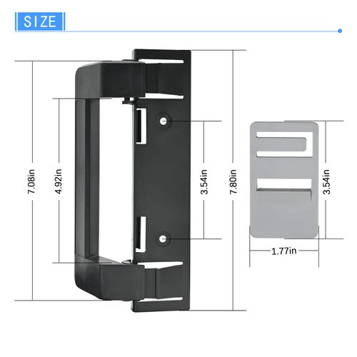 Ytpoools 1 Pack 3316882900 RV Refrigerator Door Handle Holder Grip Black Hardware, Compatible with 3316882.900 S,Std Dr Handle Combo-6/8 Amii DM2672, DM2682, DM2872, DM2882 with Airing Cards