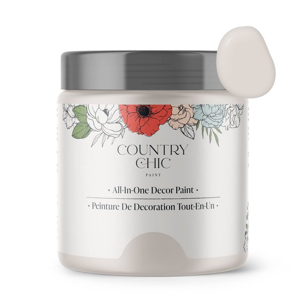 Country Chic Paint - Chalk Style All-in-One Paint for Furniture, Home Decor, Cabinets, Crafts, Eco-Friendly, Matte Paint, Darling [Light Purple] Sample 4oz