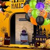 PheiLa 50 Pcs 12 Inch Halloween Balloons Halloween Decorations Orange Black Purple Green Confetti Balloons for Halloween Trick or Treat Party Spooky Ghost Party Bar Birthday Graduation Decoration