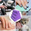 10 Pcs Nail Buffer Block for Acrylic and Natural Nails, 4 Sided Sanding Buffers for Gel Nails Fingernail Shine Buffing Filer Set, Professional Manicure Polisher Buffer Bulk Medium Grit (Purple)