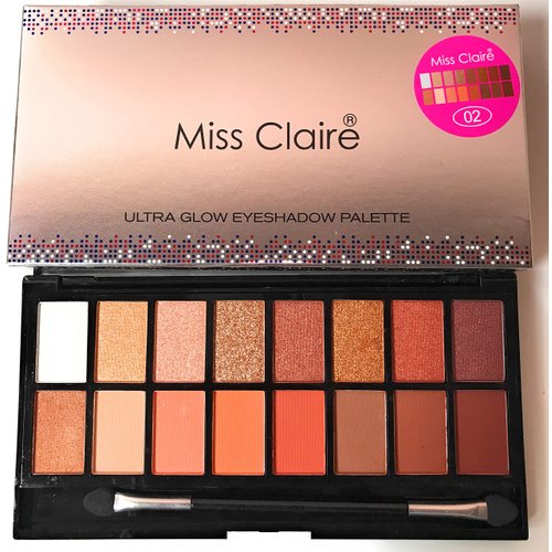 Miss Claire Ultra Glow Eyeshadow Palette 2, Multi, 16 grams, Multicolor, 16 g