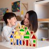 KudoJoy Wooden Building Blocks Set for Kids | 24pcs Geometry Wooden Blocks Enhancing Kid’s Creativity, Imagination, & Awareness of Colors | Educational Toy Creating Perfect Bond for Parents & Child!