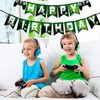 WERNNSAI Game Birthday Banner - Video Game Party Supplies Happy Birthday Bunting Garland for Boys Kids Player Geeks Gaming Themed Party Decorations Assembled