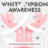 Crategurus Co. 600 Pcs White Awareness Ribbon Temporary Tattoos Stickers Bulk Osteoporosis Awareness Blindness Awareness Month Products Bone Cancer Lung Cancer Awareness Day Gifts White Ribbon Items
