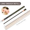 KAIQIKAIXI 6Pcs Black Waterproof Eyebrow Pencils Makeup Set For Marking, Filling And Outlining, Tattoo Makeup And Microblading Supplies Kit-Hard Refills Are Easy To Color (Black)