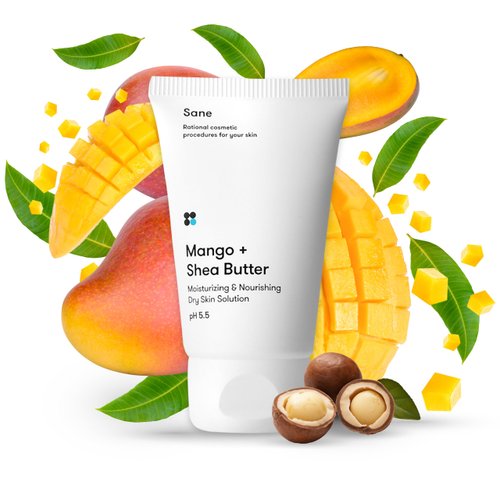 Sane Face Moisturizer for Dry Skin with Mango Oil and Shea Butter - 1.35 fl oz, Collagen Boost Cream for Dry Skin - Enjoy Elasticity and Radiance
