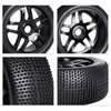 AllinRC PreGlued 1/8 RC Buggy Tires and Wheels 17mm Hex Hubs Foam Inserts for Arrma Typhon Redcat Team Losi VRX HPI Kyosho HSP Hobao Off Road, Set of 4