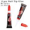 Nail Glue, Super Nail Glue for Acrylic Nails, Professional Nail Glue For Nail Tips for Press On Nails Long Lasting Acrylic Nail Glue For Nail Tips Pegamento Para Uñas Acrilicas Nails Glue 0.18OZ 2 Pcs