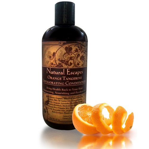 Natural Escapes Orange Tangerine Conditioner | Lightweight Conditioner for Oily Hair, Gray Hair, Hair Loss & More | Leaves Hair Soft & Healthy | Paraben & Sulfate Free Conditioner | 16 oz
