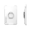 iRing Pocket, Made in Korea, Card Cell Phone Ring Grip Holder. Holds 2 Cards. Phone Wallet Card Holder with Finger Grip. Compatible with iPhone, Galaxy, Other Android Smartphones(Pearl White)
