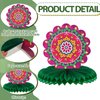 12 Pieces Diwali Decorations Happy Diwali Honeycomb Centerpieces Table Toppers for Home Diwali Indian Style Party Supplies Decorations