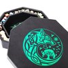 DND Dice Tray - Premium 8 Inch Dice Tray Dungeons and Dragons - Exquisitely Detailed Green World Tree & Wolf Raven Design - Perfect RPG Dice Rolling Tray with D&D Dice Box Storage to Protect Dice