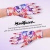 ManiGlovz - The Original Anti UV Gel Manicure Gloves, Fingerless Gloves for Nail Lamp Radiation, UPF 50+ UV Nail Lamp Gloves, Chic, Lightweight & Comfortable, Marble Pink Gloves, 1 Pair