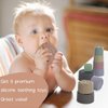 Baby Stacking Cups Toys, Soft Silicone Baby Teething Toys, Baby Boy Girl Shower Gifts for 3 6 9 12 18 Months 1 One Year Old, Infant Newborn Essentials Sensory Montessori Developmental Toys-9 Piece Set