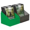 Ultimate Guard Boulder Synergy 100+, Deck Case for 100 Double-Sleeved TCG Cards, Black/Green, Secure & Durable Storage for Trading Card Games