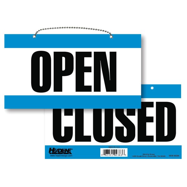 Headline Sign 9384 Double-Sided Open/Closed Sign, 6 Inches by 11 Inches, Made in USA