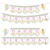 Fairy Tea Party Banner Fairy Party Supplies Fairy Happy Birthday Party Banner Fairy Banner for Fairy Floral Birthday Party Supplies