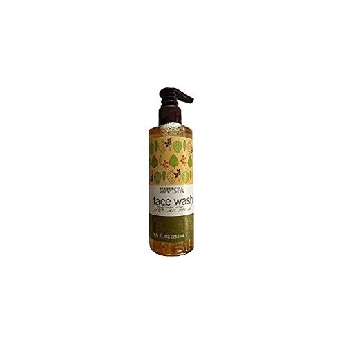 Trader Joe’s Face Wash Bundle - SPA Face Wash with Tea Tree Oil 8.5 oz and Spa Natural Facial Cleansing Pads