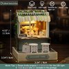 TuKIIE DIY Miniature Dollhouse Kit with Furniture, 1:24 Scale Creative Room Mini Wooden Christmas Doll House Plus Dust Proof for Kids Teens Adults(Dessert Time)