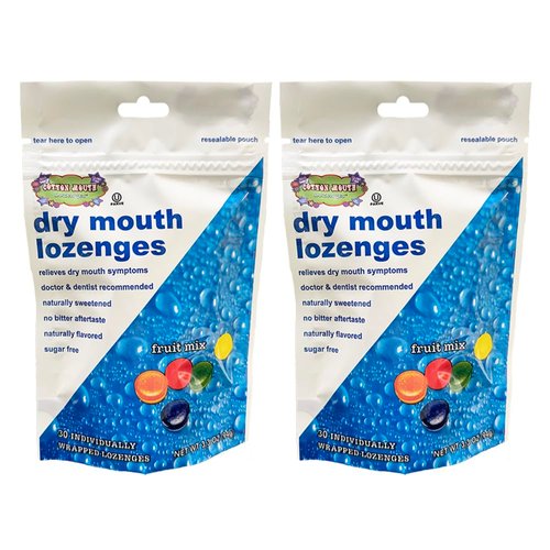 Cotton Mouth Lozenges Dry Mouth Relief Fruit Mix 3.3oz Bag (2 Bags)